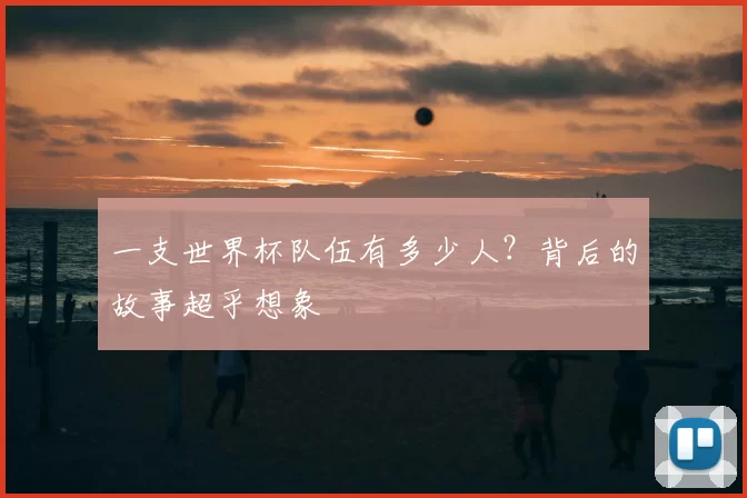 一支世界杯队伍有多少人？背后的故事超乎想象